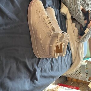 Nike Court Vision Mid NN White Athletic Shoes